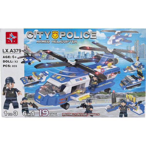 6 in 1 City Police Block Set  Fun Toy For Kids - kidzbuzzz