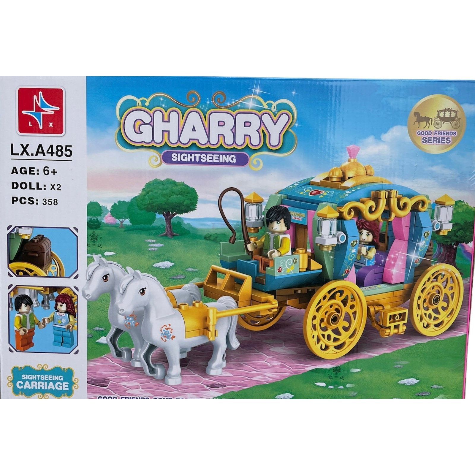 Gharry Sightseeing Carriage LXA485 Block Set  Fun Toy For Kids - kidzbuzzz