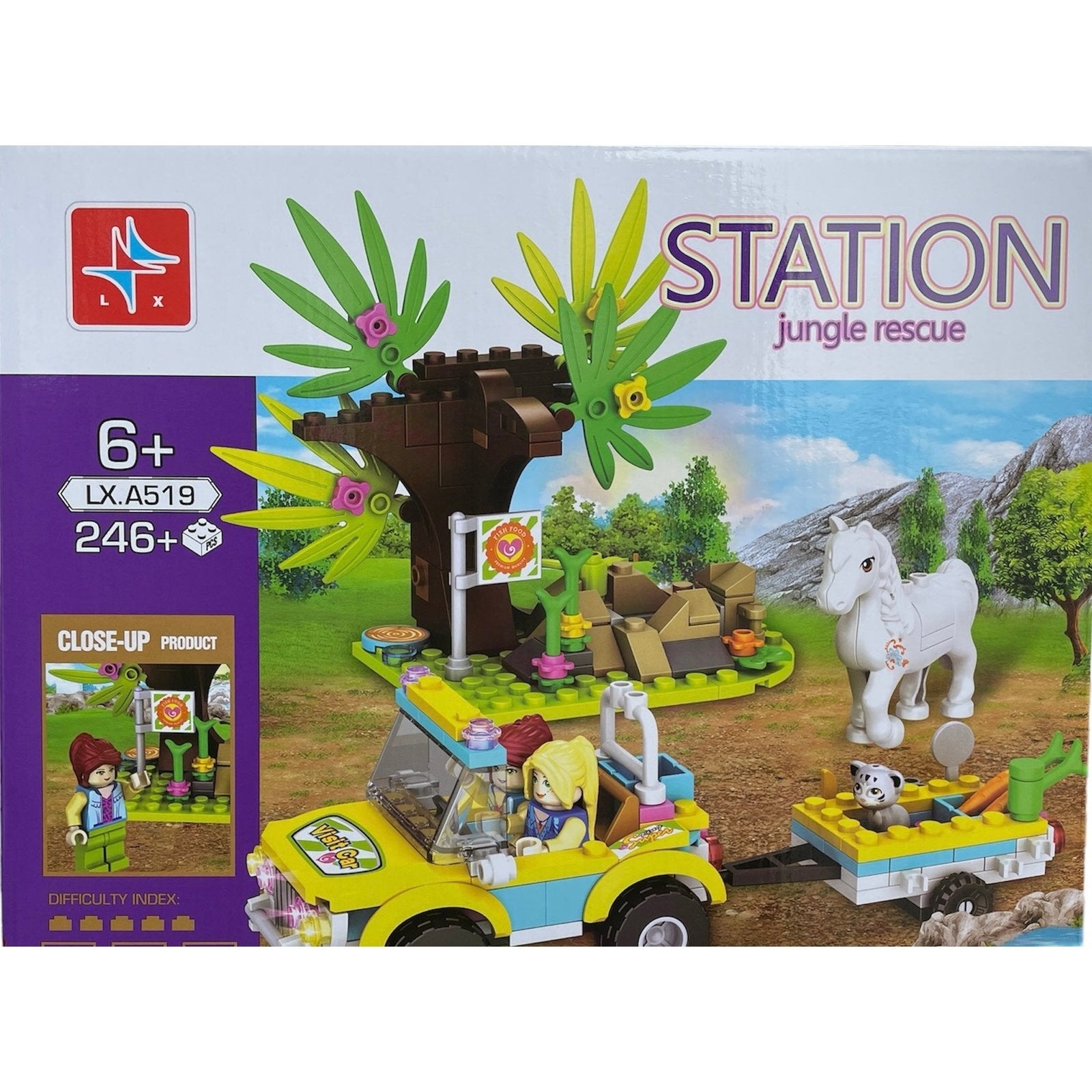 Station Jungle Rescue LXA519 Block Set Toy For Kids - kidzbuzzz