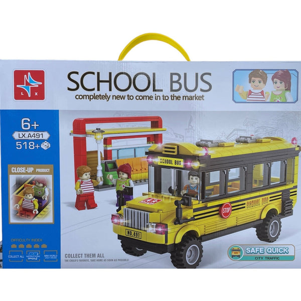 School Bus 518 Pcs Blocks Educational Toy For Kids Perfect Gift - kidzbuzzz