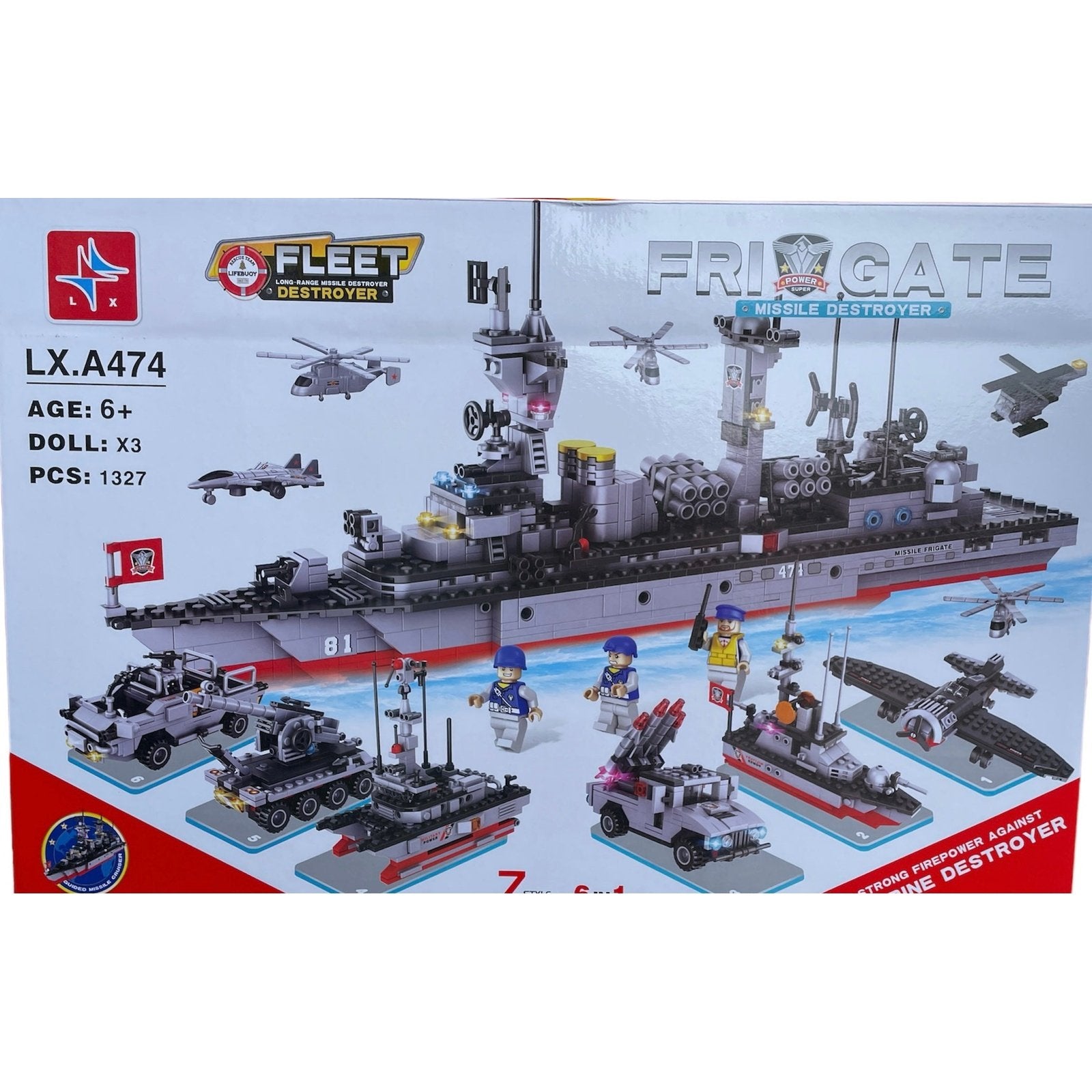 FRIGATE Missile Destroyer LXA474 Block Set Fun Toy For Kids - kidzbuzzz