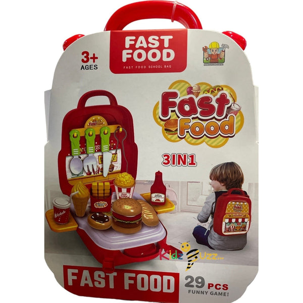 Fast Food 3 in 1 SuitCase Toy For Kids
