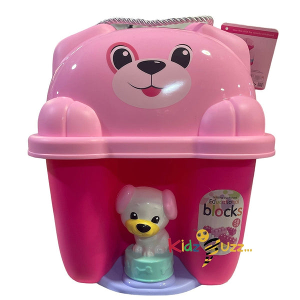 50Pcs Dog Blocks Pink Toy For Kids