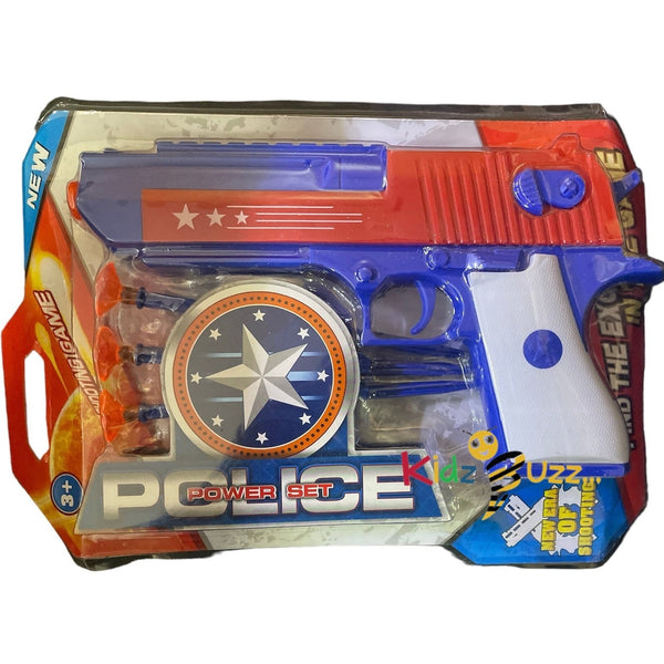 Captain America Police Power Shooting Gun Set Toy For Kids