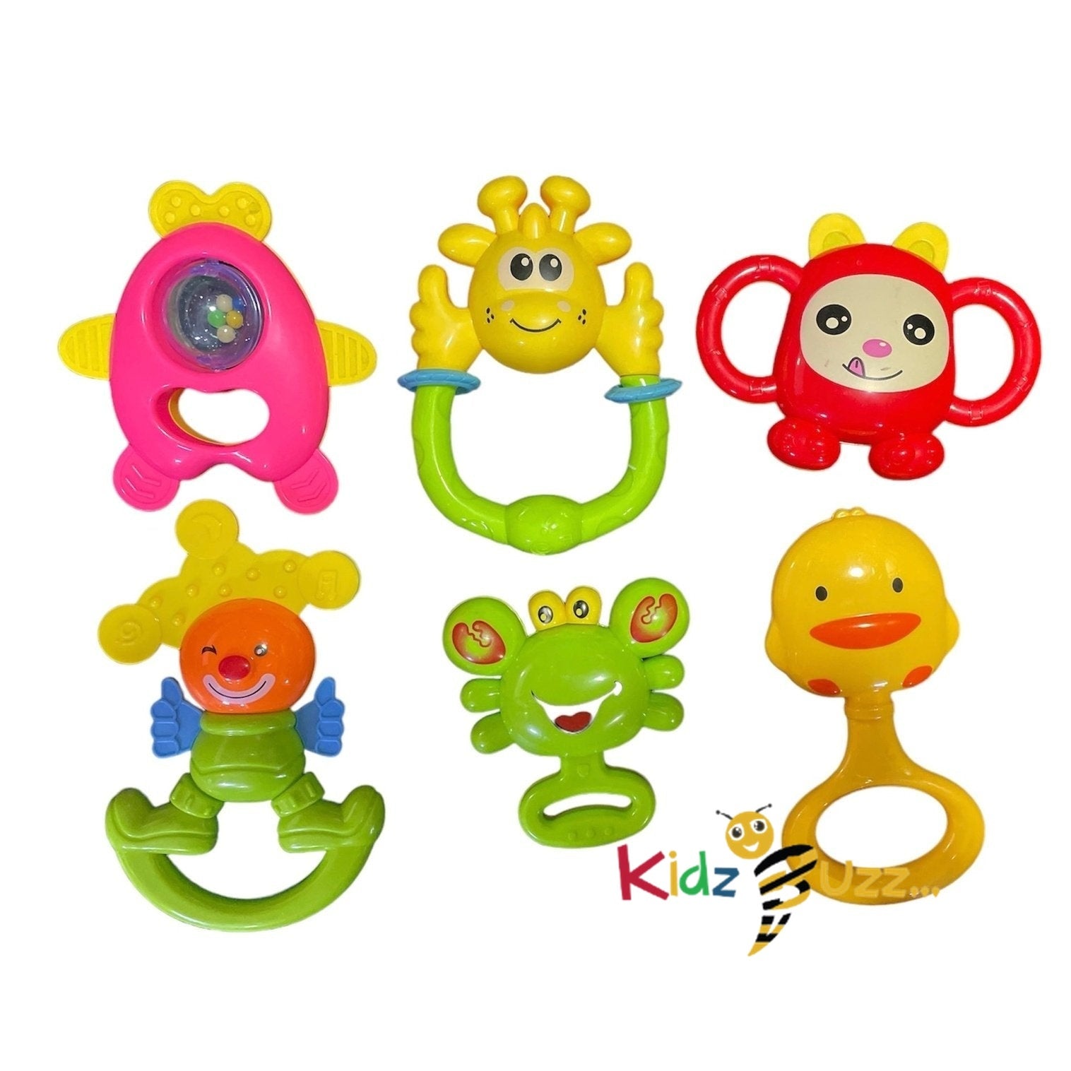 Baby Rattle Teether Toys Set Newborn Toy 0-6 Months Baby Funtime Rattles Sound