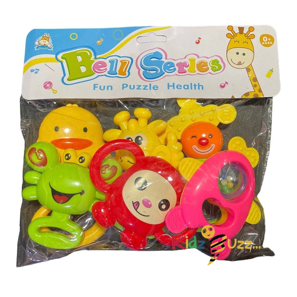 Baby Rattle Teether Toys Set Newborn Toy 0-6 Months Baby Funtime Rattles Sound