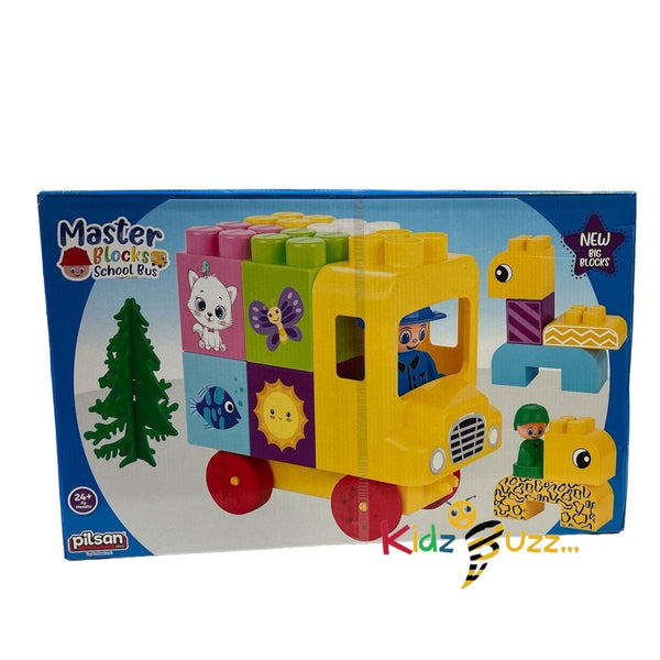 Master Blocks School Bus Toy For Kids,Educational Toy for Kids.