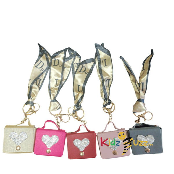 Heart Purse with keyring- Keychain