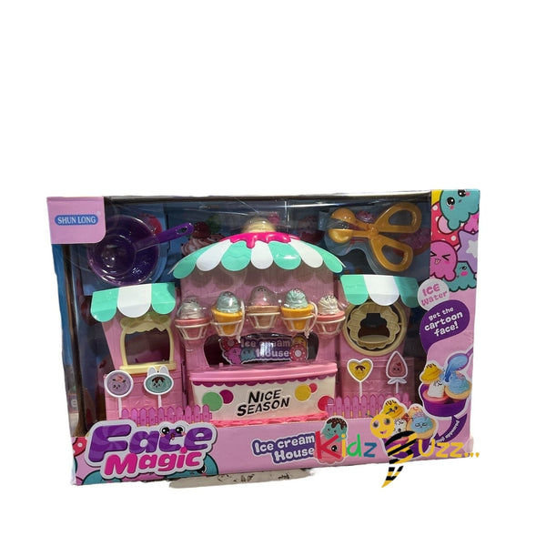 Face Magic Ice Cream House Play Set For Kids- Pretend Play Toy
