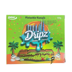 Dripz Dubai Chocolate Pistachio Kunafa Bar Best For Gifting &Sharing 100gm (Pack of 2)