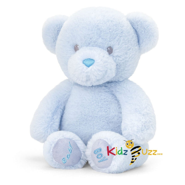35cm Keeleco Baby Boy Bear Soft Toy 100% Recycled Plush Eco Soft Toy