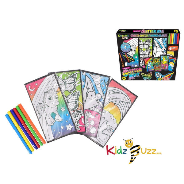 Amazing Glitter And Sparkle Art set For Kids- Colour Window Box