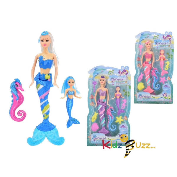 Mermaid Doll & Sea Horse Play Set For Kids