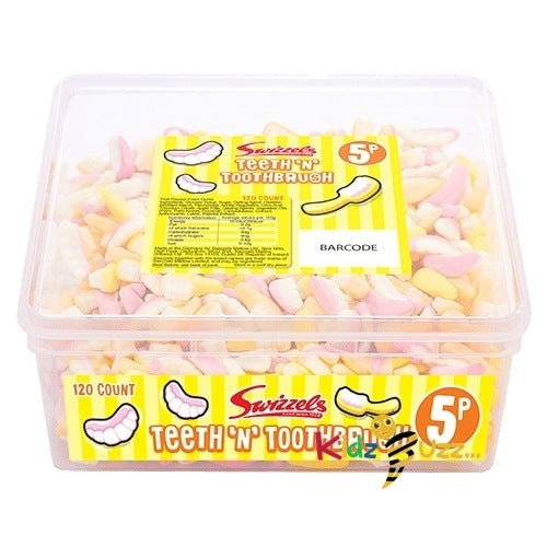 Swizzels Teeth & Toothbrush Sweet Tub 120pcs