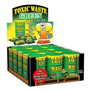 Toxic Waste 42g - Green Sour Candy Tubs (Pack Of 12)