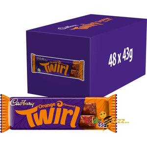 Cadbury Twirl Orange Chocolate 96Bars Each Bar 43Gms