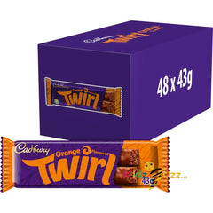 Cadbury Twirl Orange Chocolate 96Bars Each Bar 43GMS