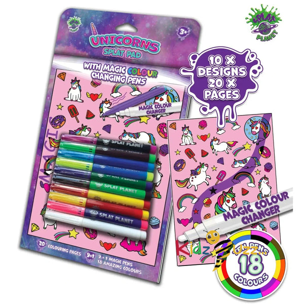 Magic Colouring Book Unicorn With Magic Colour Changing Pens