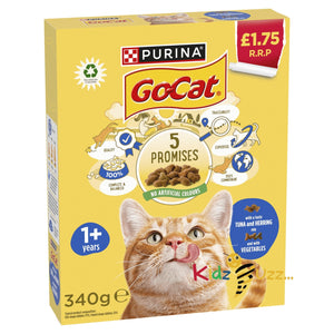 Go-Cat Tuna & Herring with Vegetables Cat Dry Food 6 X 340g PMP 1.75£ (6 Pack)