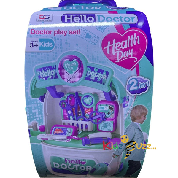 Kids Pretend Play Doctor Set Backpack Shaped Educational Medical Toy Kit Set