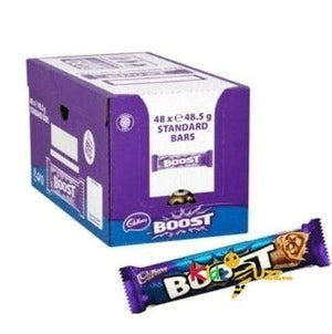 Boost Caramel Biscuit Chocolate Bars, 48.5g Each, Packs of 48 Bars (Box of 2) Chocolate