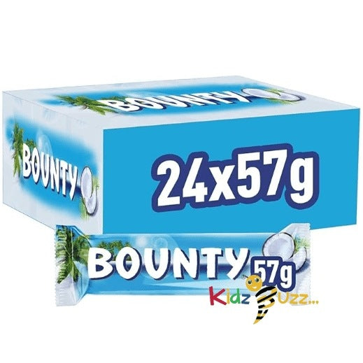 Bounty Coconut & Milk Chocolate Box, Bulk Chocolate Bars 57g x 24 Bars Box x 3