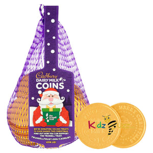 Cadbury Dairy Milk Chocolate Xmas Coins Bag 70g (Pack Of 12)