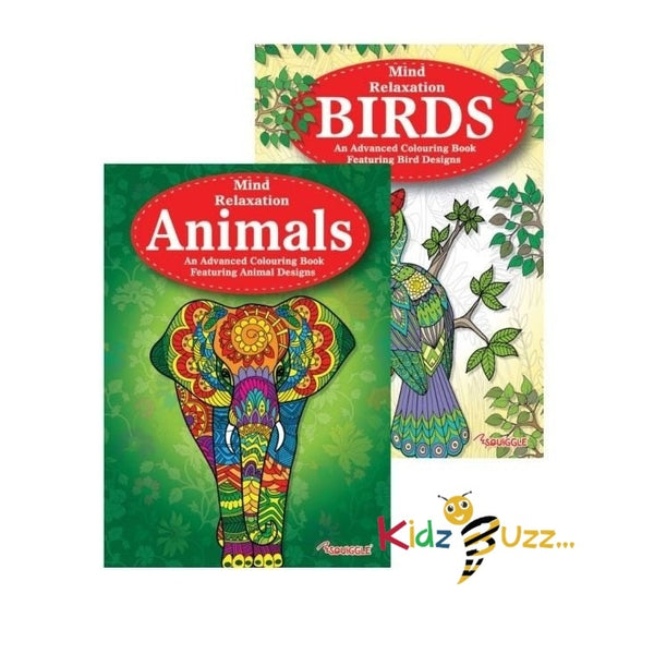 Animals & Birds Advanced Colouring Book 1 & 2