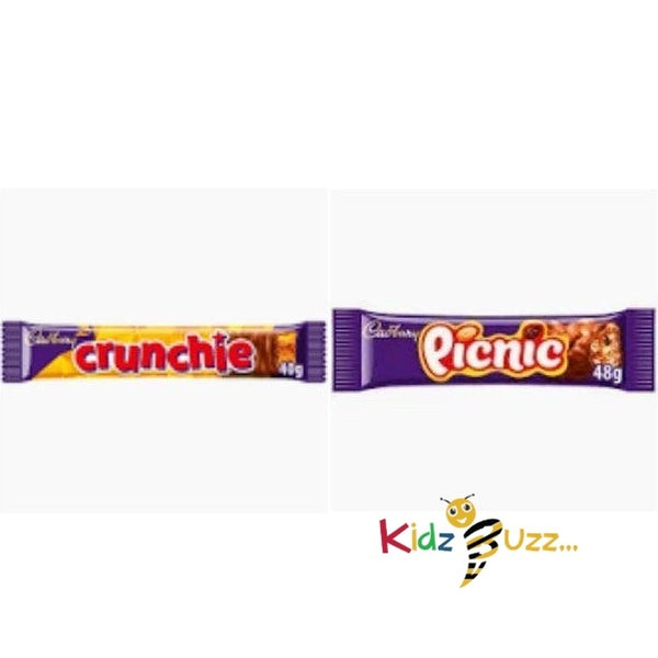 Mix 24 Chocolate Hamper Cadbury Crunchie & Picnic Chocolate Pack Of Each 12 BAR