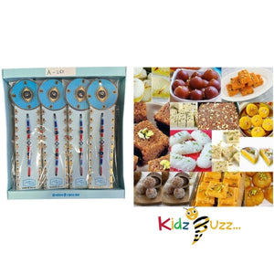 Rakhi Special Premium Mixed Mithai & New Rakhi For Loving Brother Hindu Festival