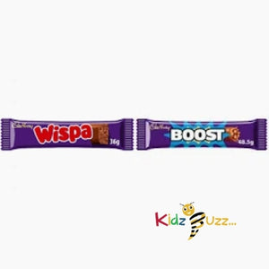 Mix Cadbury Wispa 36g & Boost 48.5g Chocolate Bar (Pack Of 12 Bar Each Chocolate)