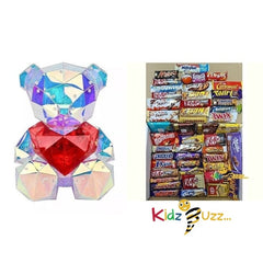Valentine Day Special Gift Led Light Up Teddy Bear With Mix Chocolate Hamper I Perfect Gift For Your Special One