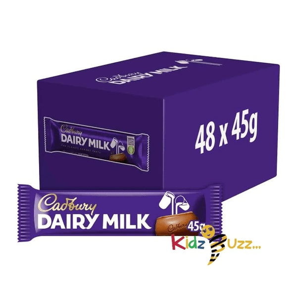 Dairy Milk Chocolate Bar 48 x 45g Box of 2 Chocolates for Christmas and Birthdays