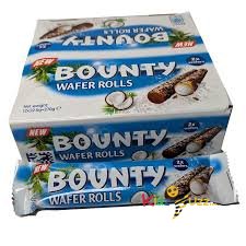 Bounty Wafer Rolls I Pack of 12 22.5g Perfect Treat For Sharing
