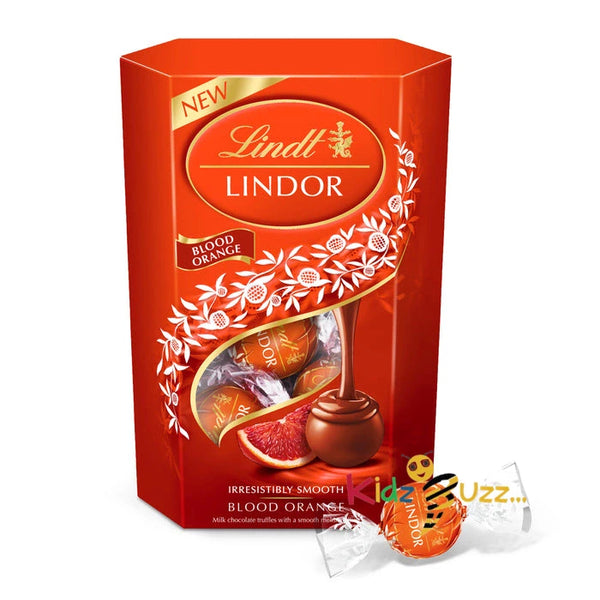 Lindt Lindor Blood Orange Chocolate Truffles Box - Approx 16 balls, 200 g