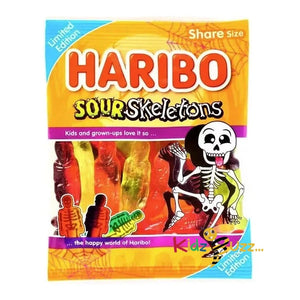 Haribo Halloween Sour Skeletons Share Bag, 160g (Pack Of 3)