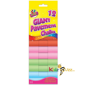 12 Pcs Giant Pavement Chalks