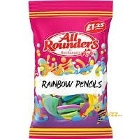 All Rounders Rainbow Pencils 12X 110g Tasty Treaty - kidzbuzzz