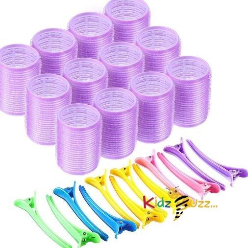 Self Grip Hair Rollers Set Multicolour 12pcs