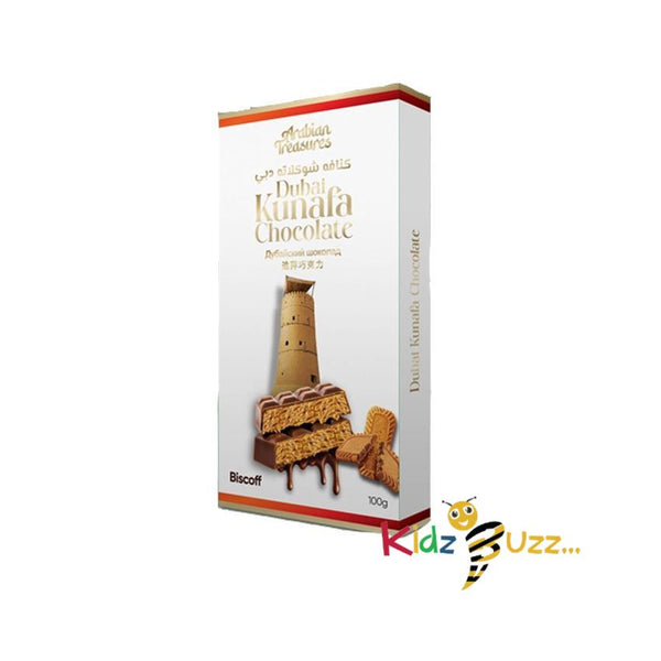 Arabian Treasures Dubai Kunafa Chocolate Biscoff 100g Pack Of 2
