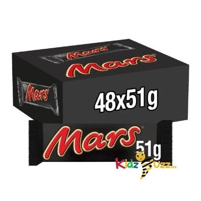 Mars Chocolate Bar 51g x 48 Perfect for Birthdays and Christmas Box x 3