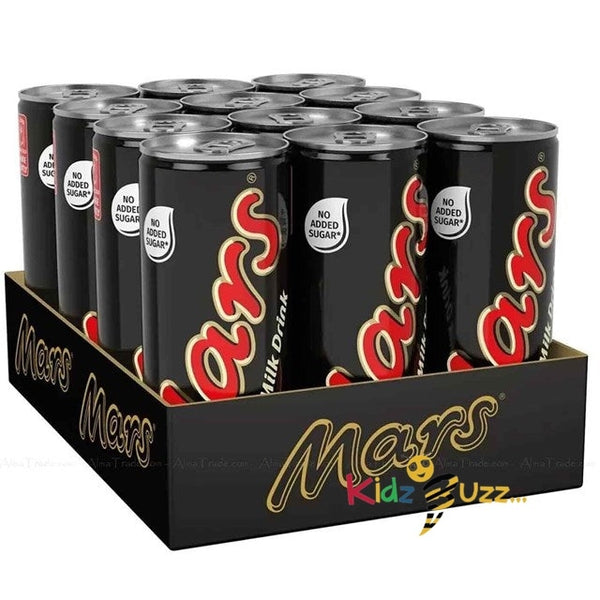Mars Milk Chocolate Ready To Drink Can, 250ml Pack of 12 , No Added Sugar, Vegetarian