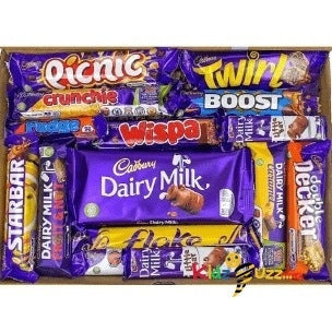 Mixed Cadbury Chocolate Hamper Box with 1 x 100g chocolate and 14 Bars in the Box