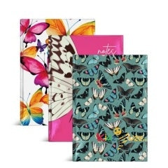 A5 Beautiful Butterflies Hardback Notebook Pack of 3
