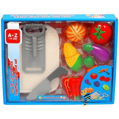 Cut And Stick Food Play Set For Kids- Pretend Play Set