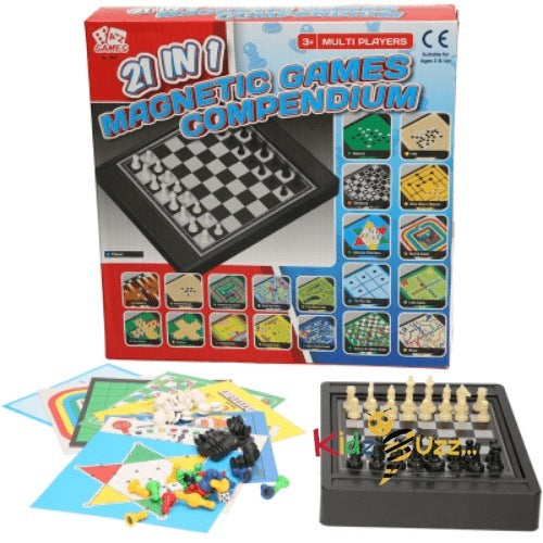 21 In 1 Magnetic Games Compendium- Game For Kids