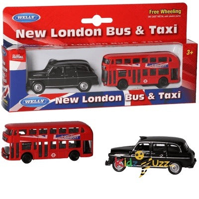 Small London Bus And Taxi