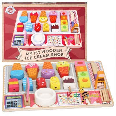Wooden Ice Cream Shop Toy For Kids- Pretend Play Toy