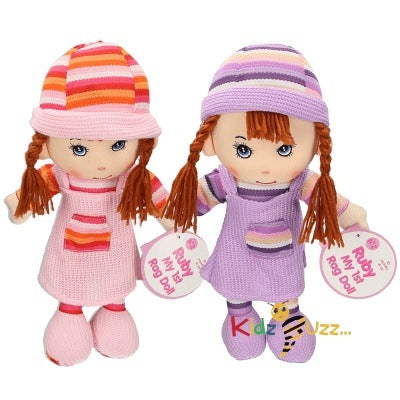36cm Rag Doll Knitted Toy For Kids 2 Assorted