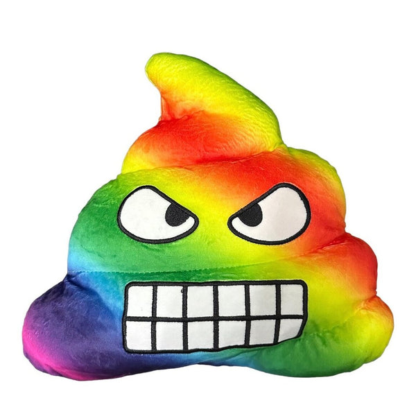 Rainbow Poo Emoji Emotion Pillow Stuffed Plush Cushion - kidzbuzzz